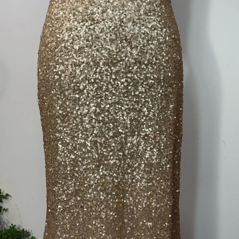 Gold Sequin Evening Gown - Picture 6 of 14